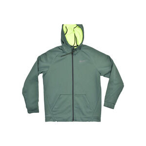 Nike Dri-FIT Men's Full Zip Hoodie Dark Green Size L Athletic Pockets Hooded